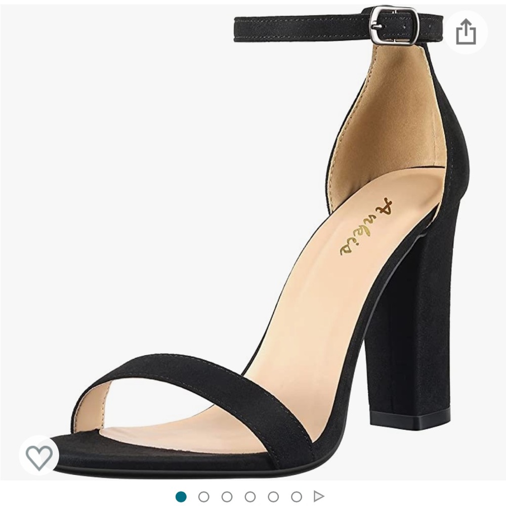 NWOB Faux Suede Block Heel Sandals